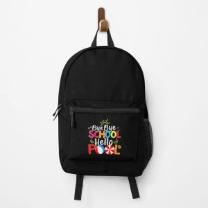 Bye Bye School Hello Pool Tee Summer Student Funny Teacher Backpack PBP136