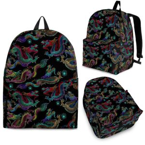Chinese Dragon Pattern Print Back To School Backpack BP452