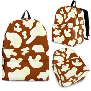 Chocolate And Milk Cow Print Back To School Backpack BP344