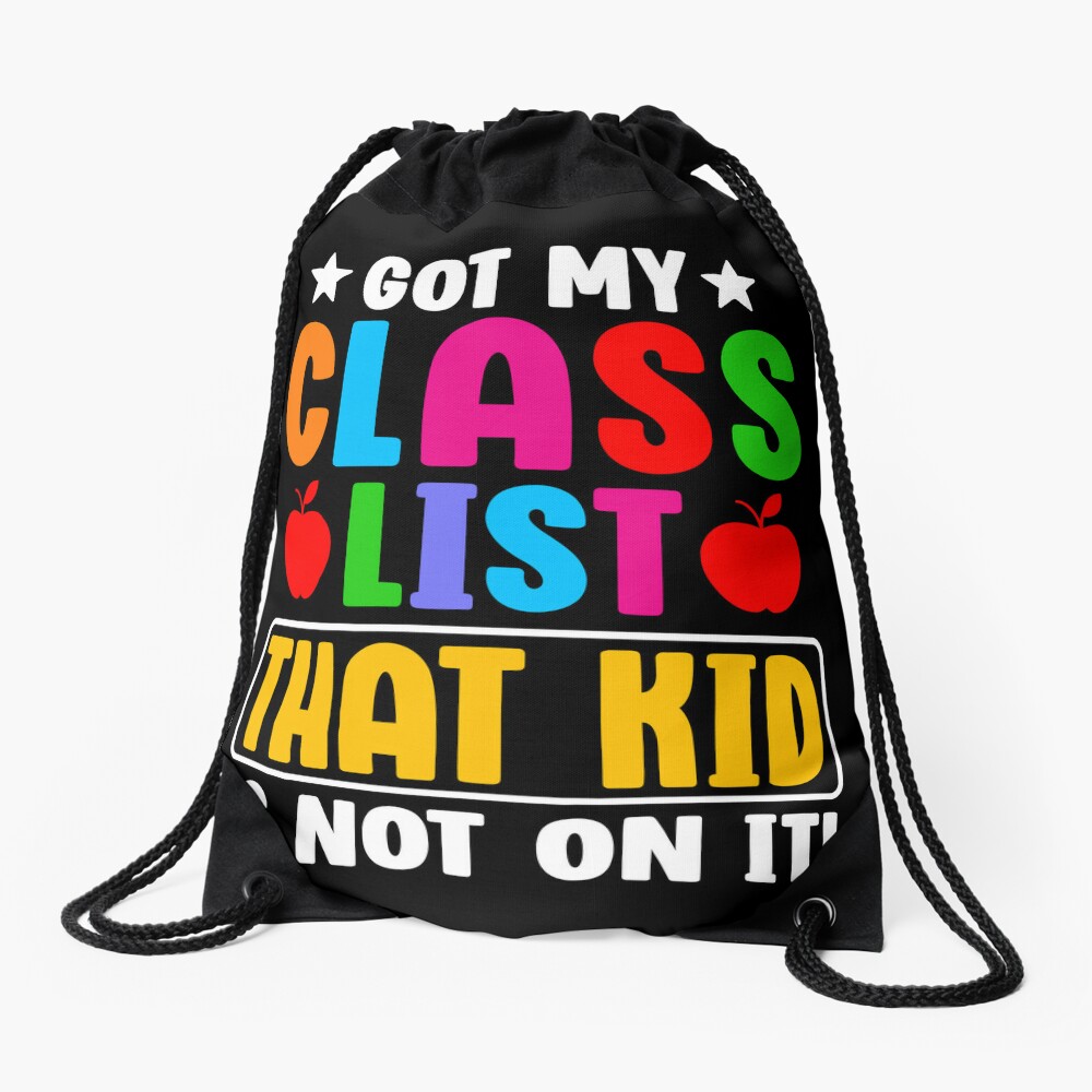 Class List Funny Back To School Gift Students Boys Girls Drawstring Bag DSB1100