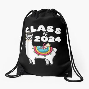 Class Of 2024 Llama First Day Of 10Th Grade Grow With Me Drawstring Bag DSB682