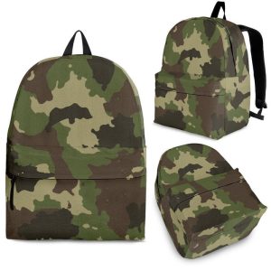 Classic Green Camouflage Print Back To School Backpack BP381