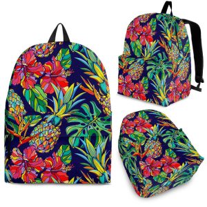 Colorful Aloha Pineapple Pattern Print Back To School Backpack BP299