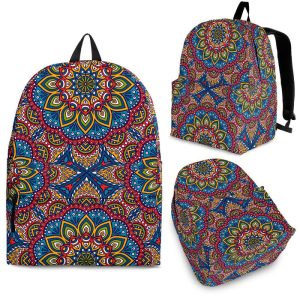 Colorful Bohemian Mandala Pattern Print Back To School Backpack BP298