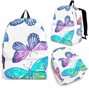 Colorful Butterfly Pattern Print Back To School Backpack BP150