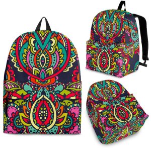 Colorful Floral Mandala Print Back To School Backpack BP295