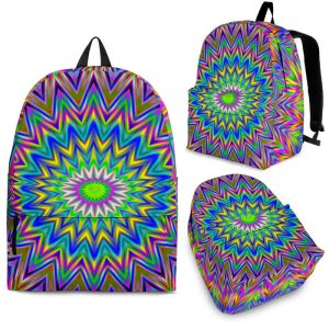 Colorful Psychedelic Optical Illusion Back To School Backpack BP285