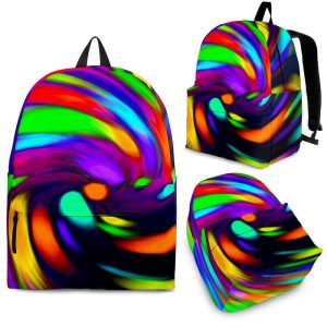 Colorful Spiral Trippy Print Back To School Backpack BP284