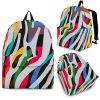 Colorful Zebra Pattern Print Back To School Backpack BP278