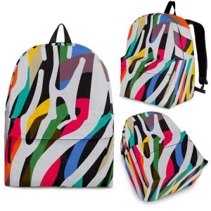 Colorful Zebra Pattern Print Back To School Backpack BP278