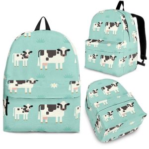 Cute Cow And Baby Cow Pattern Print Back To School Backpack BP336