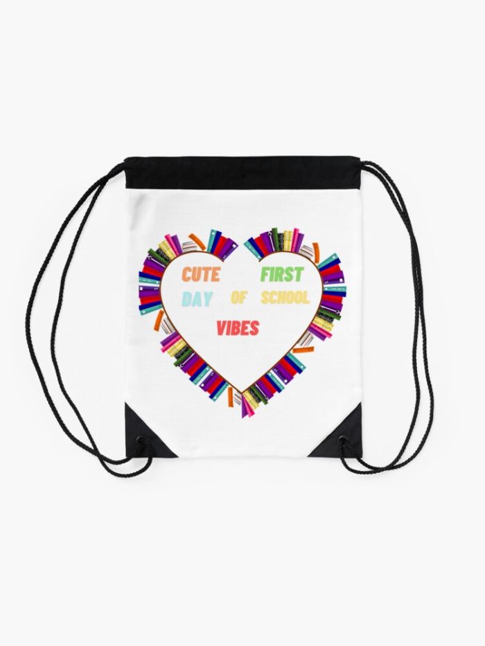 Cute First Day Of School Vibes Drawstring Bag DSB389 2