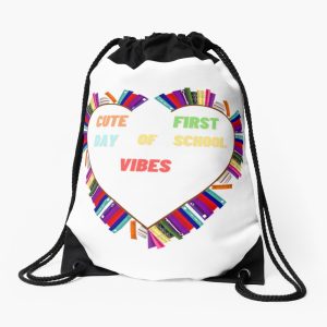 Cute First Day Of School Vibes Drawstring Bag DSB389