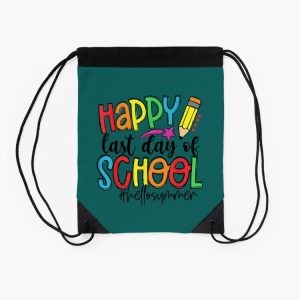 Cute Happy Last Day Of School Hello Summer Drawstring Bag DSB1463 2