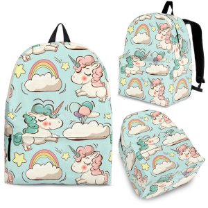 Cute Rainbow Unicorn Pattern Print Back To School Backpack BP272