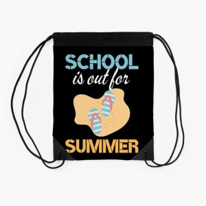 Cute Retro Last Day Of School Schools Out For Summer Teacher Drawstring Bag DSB201 2
