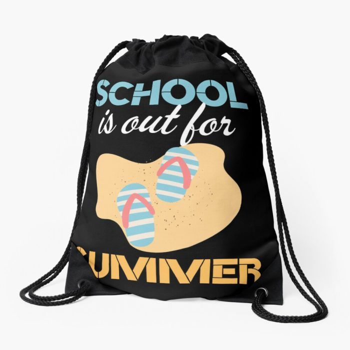 Cute Retro Last Day Of School Schools Out For Summer Teacher Drawstring Bag DSB201
