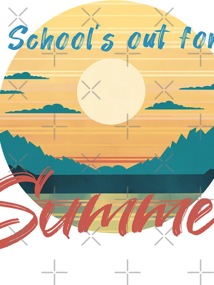 Cute Retro Schools Out For Summer Teacher Sunsedrawstring Bag DSB230 1