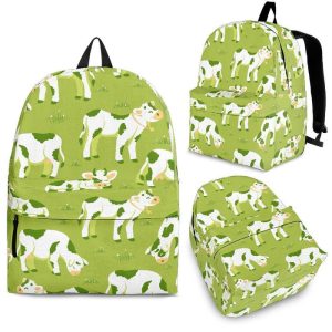 Cute Smiley Cow Pattern Print Back To School Backpack BP340