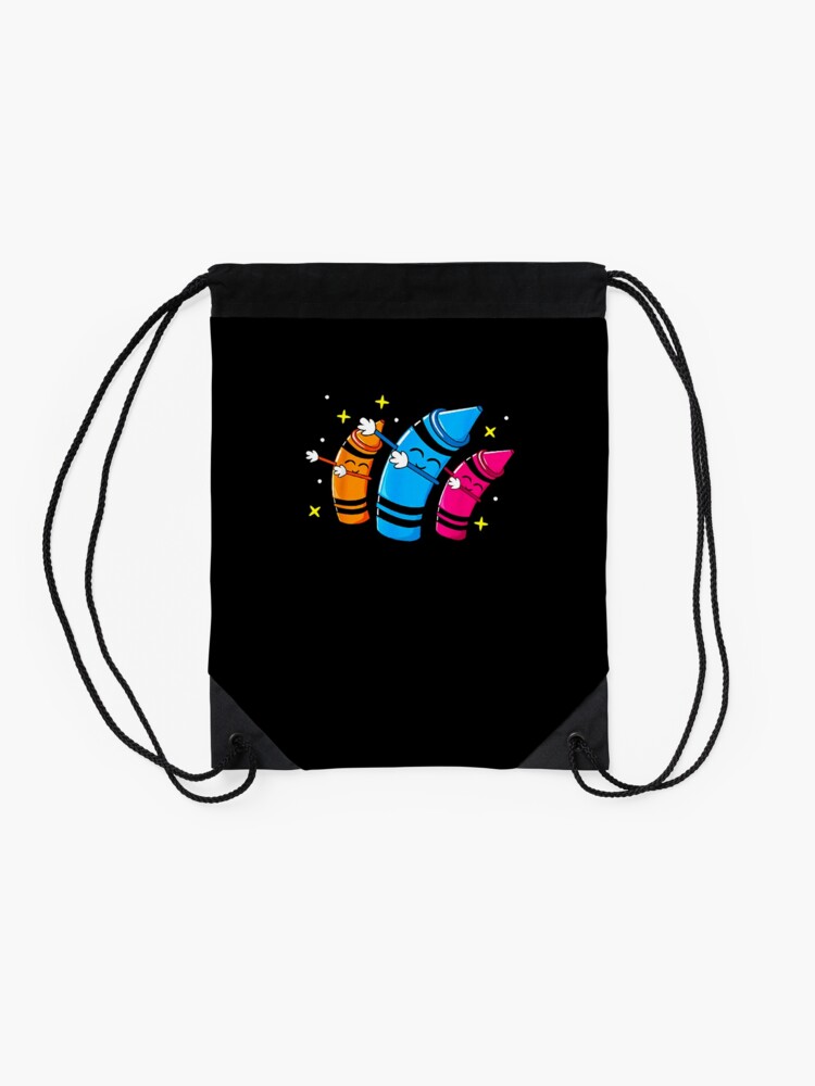 Dabbing-Crayon-Back-To-School-First-Day-Of-School-Girls-Boys-Drawstring-Bag-DSB1165-2 Dabbing Crayon Back To School First Day Of School Girls Boys Drawstring Bag DSB1165 2