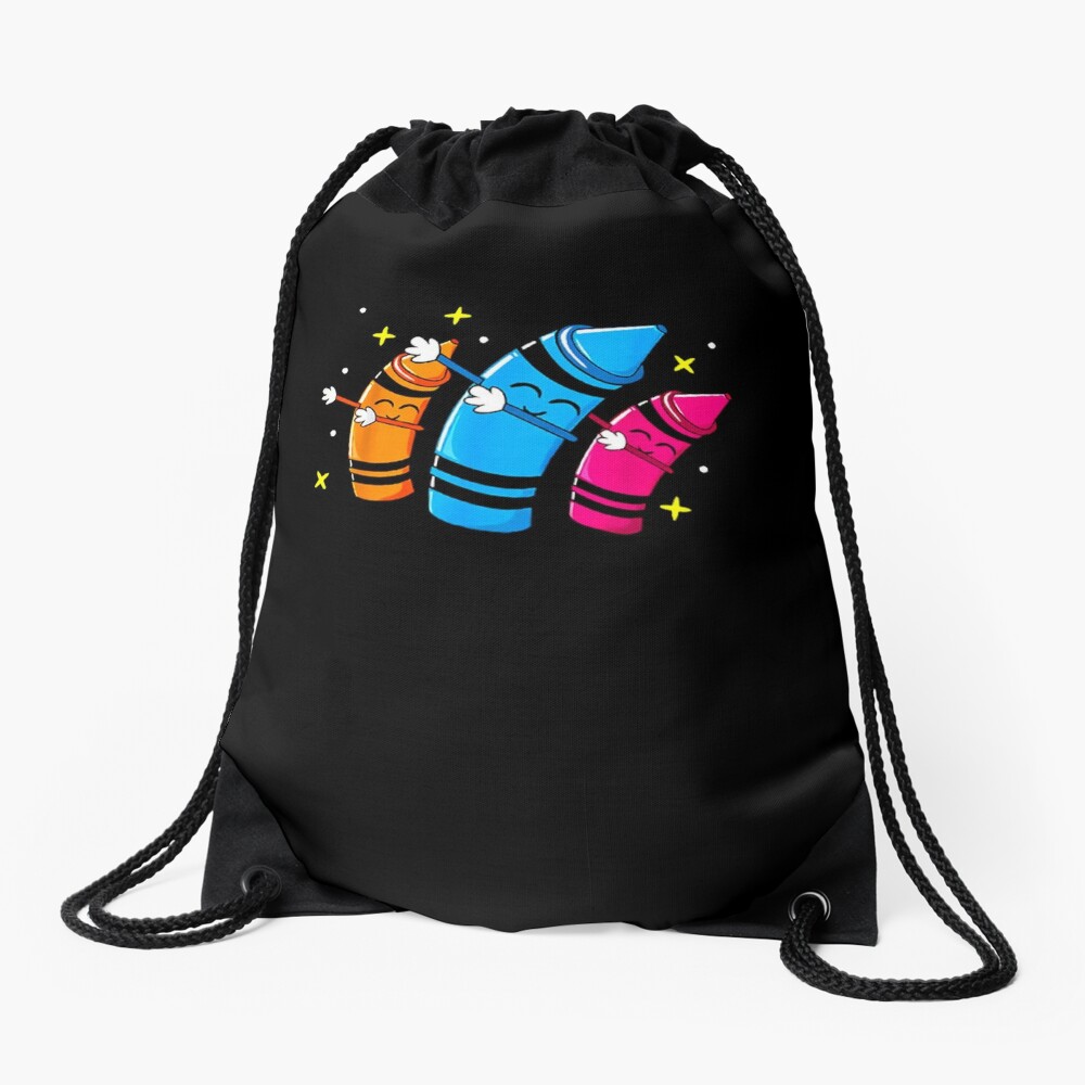 Dabbing Crayon Back To School First Day Of School Girls Boys Drawstring Bag DSB1165