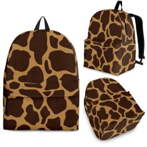 Dark Brown Cow Print Back To School Backpack BP332