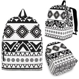 Dark Grey Aztec Pattern Print Back To School Backpack BP436