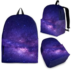 Dark Purple Milky Way Galaxy Space Print Back To School Backpack BP259