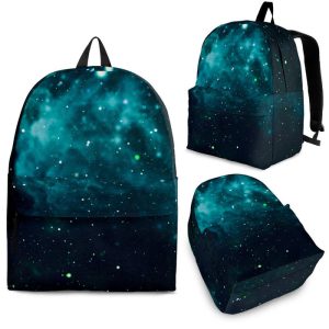 Dark Teal Galaxy Space Print Back To School Backpack BP258