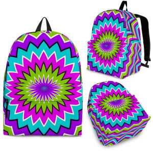 Dizzy Circle Moving Optical Illusion Back To School Backpack BP250
