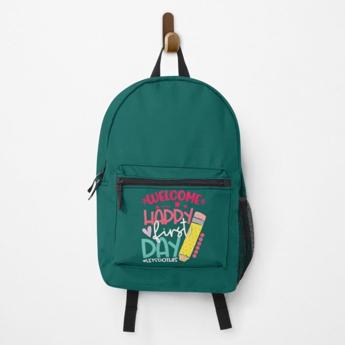 E Happy First Day Of School Vibes Game Over Funny Back To School Day Designsfunny Gift For Teachers Backpack PBP1036