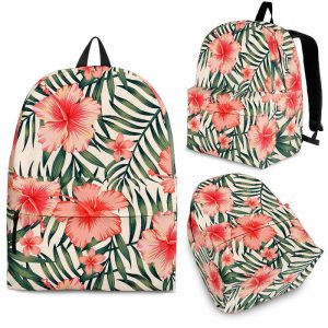 Exotic Tropical Hibiscus Pattern Print Back To School Backpack BP237