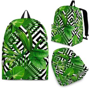 Exotic Tropical Leaves Pattern Print Back To School Backpack BP235