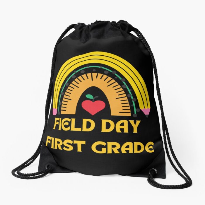 Field Day 2023 First Grade School Teacher Last Day Of School Drawstring Bag DSB1405