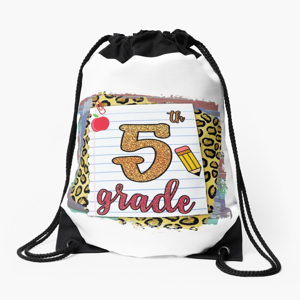 Homepage 9 Fifth Grade Happy First Day Of School Back To School Drawstring Bag DSB109