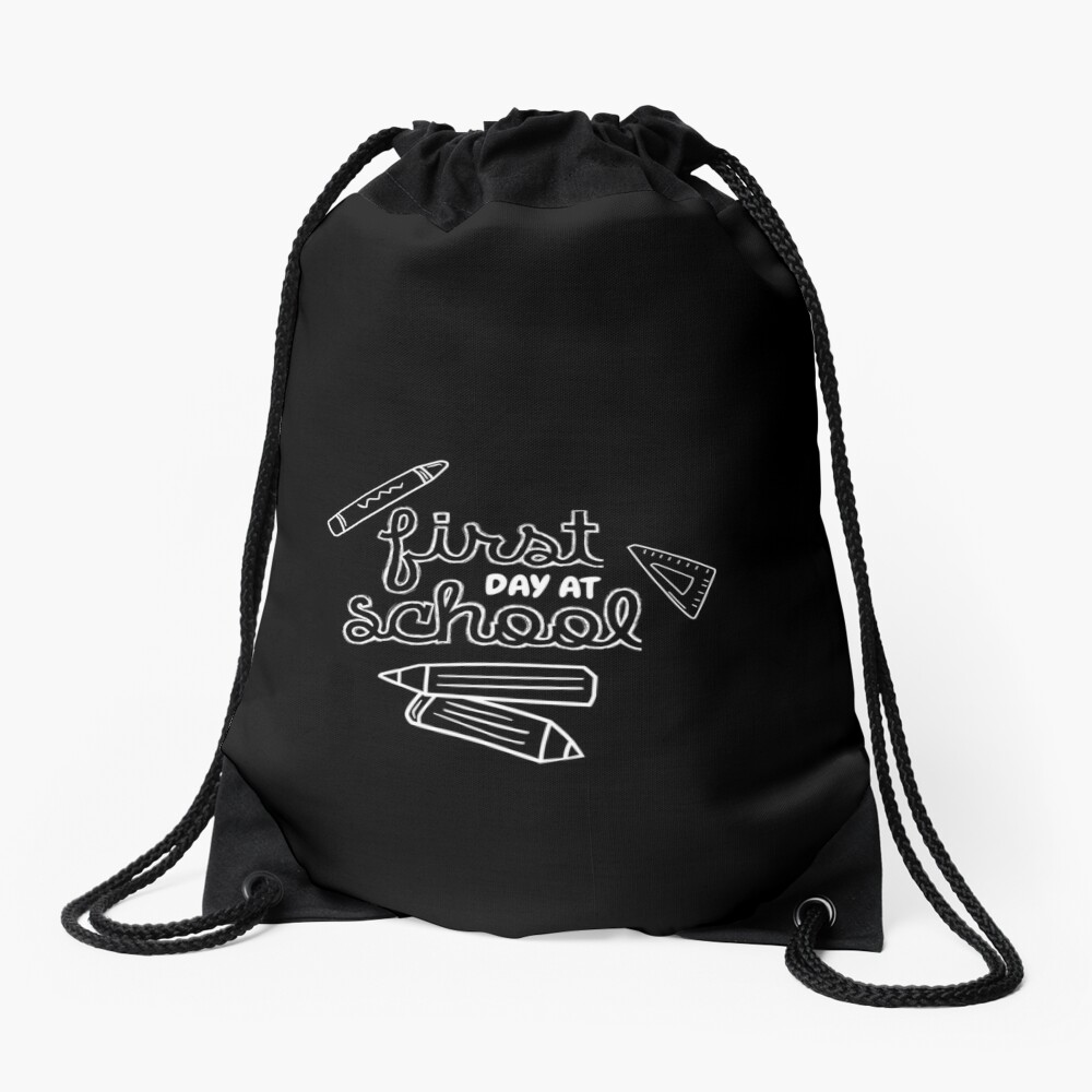First Day At School Funny Magical Lovers Pencil Gift Idea Drawstring Bag DSB480