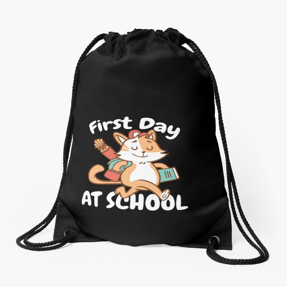 First Day At School Funny Magical Lovers Pet Gift Idea Drawstring Bag DSB484