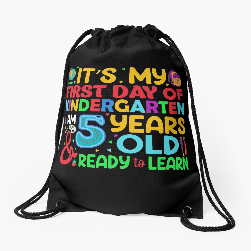 First Day Of Kindergarten Drawstring Bag DSB800