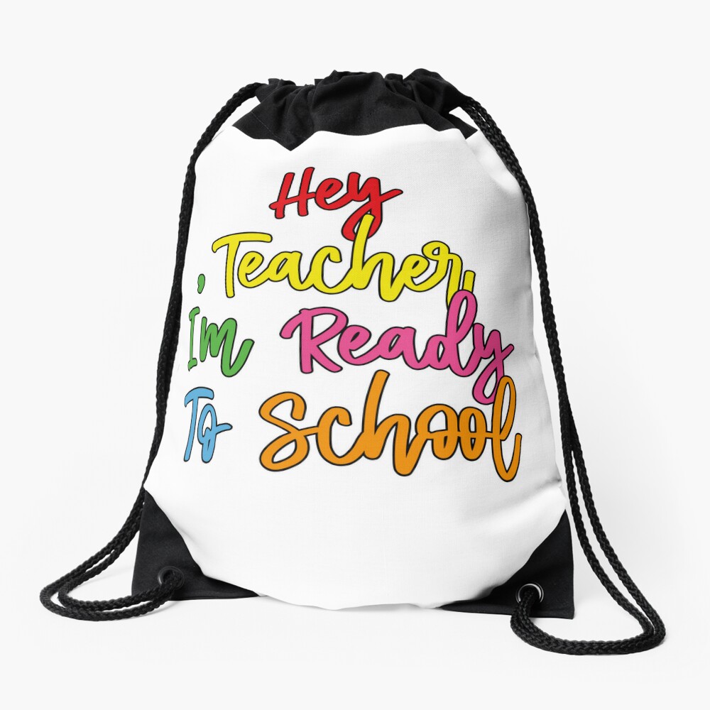 First Day Of School Back To School Day Drawstring Bag DSB884