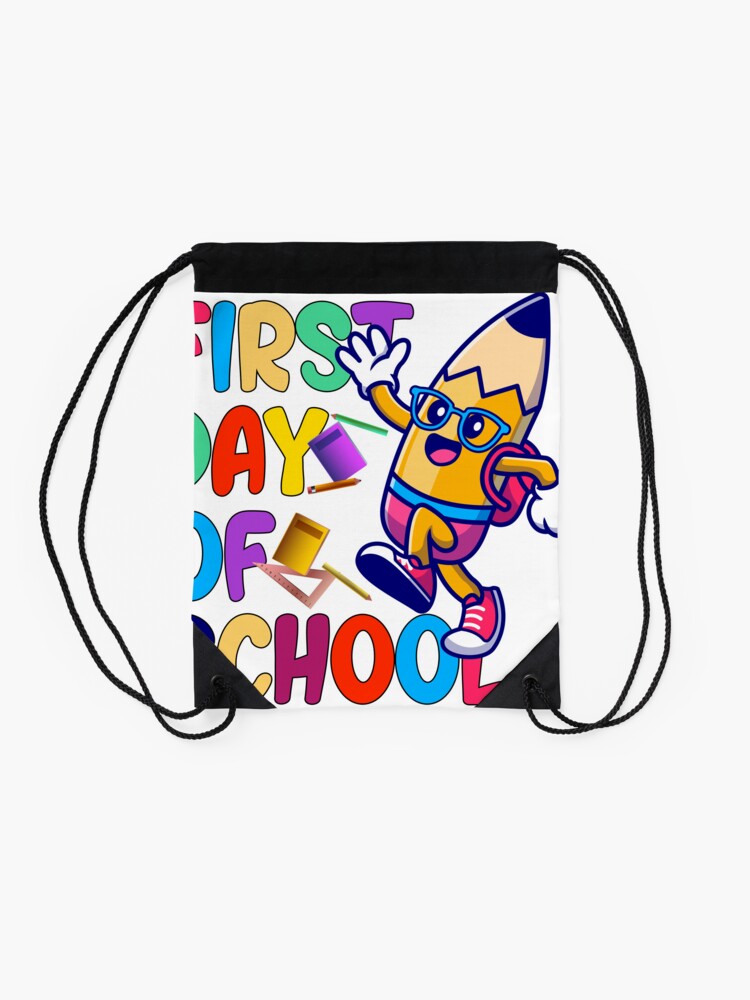 First-Day-Of-School-Back-To-School-Drawstring-Bag-DSB1335-2 First Day Of School Back To School Drawstring Bag DSB1335 2