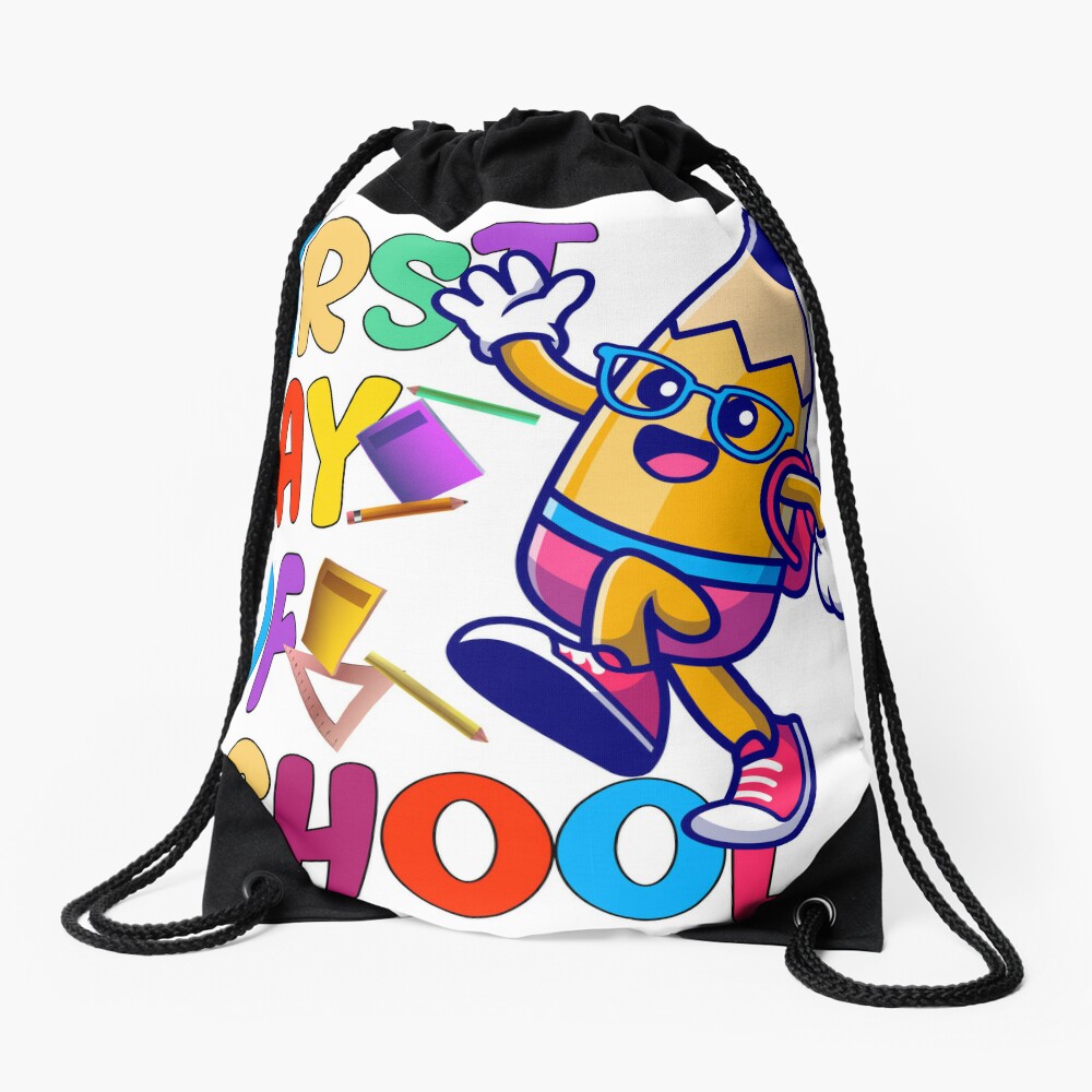 First Day Of School Back To School Drawstring Bag DSB1335