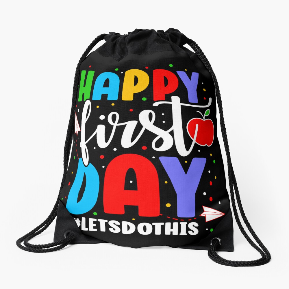 First Day Of School Back To School Gift Students Boys Girls Drawstring Bag DSB610