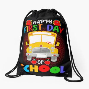 First Day Of School Back To School Gift Students Boys Girls Drawstring Bag DSB683