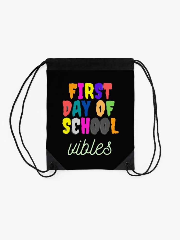 First Day Of School Happy First Day Of School Drawstring Bag DSB1334 2
