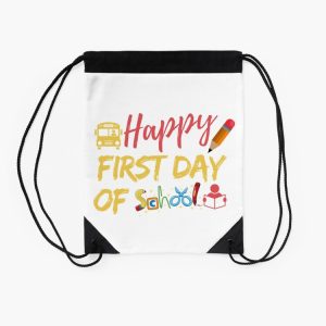 First Day Of School Happy First Day Of School Teacher Life 1St Day Of School Drawstring Bag DSB1291 2