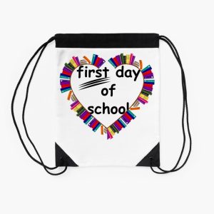 First Day Of School Heart Drawstring Bag DSB015 2
