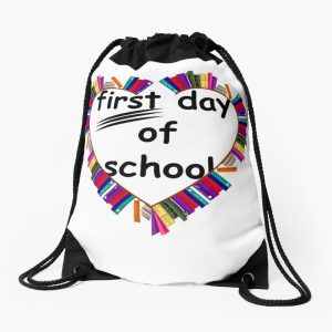 First Day Of School Heart Drawstring Bag DSB015