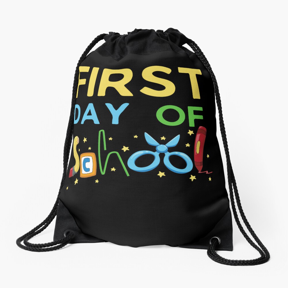 17 First Day Of School Pre K 1St Day Of School Drawstring Bag DSB790