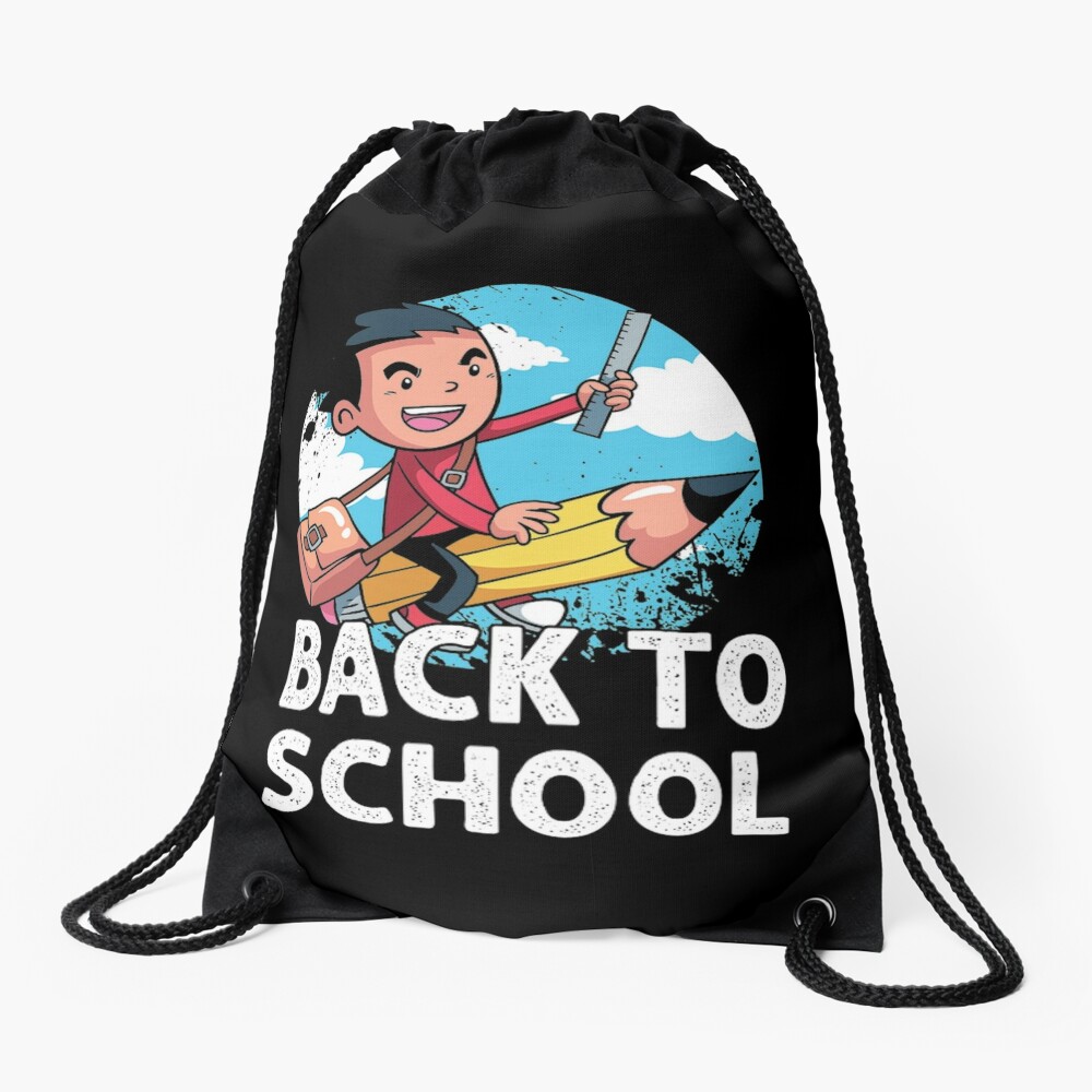 First Day Of School Schooling Kids Education Back To School Drawstring Bag DSB895
