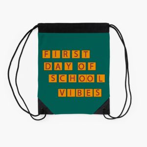 First Day Of School Vibes Drawstring Bag DSB350 2